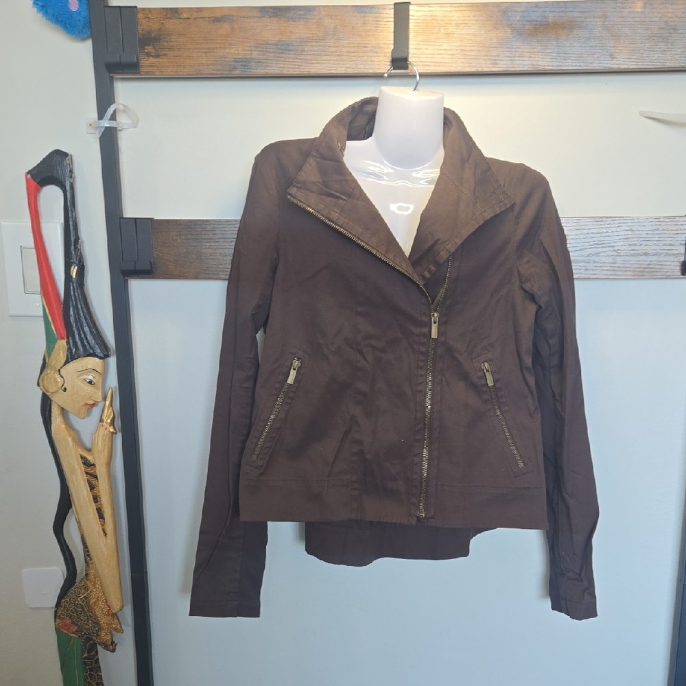 BCBGMaxAzria Chocolate Brown Utility Jacket